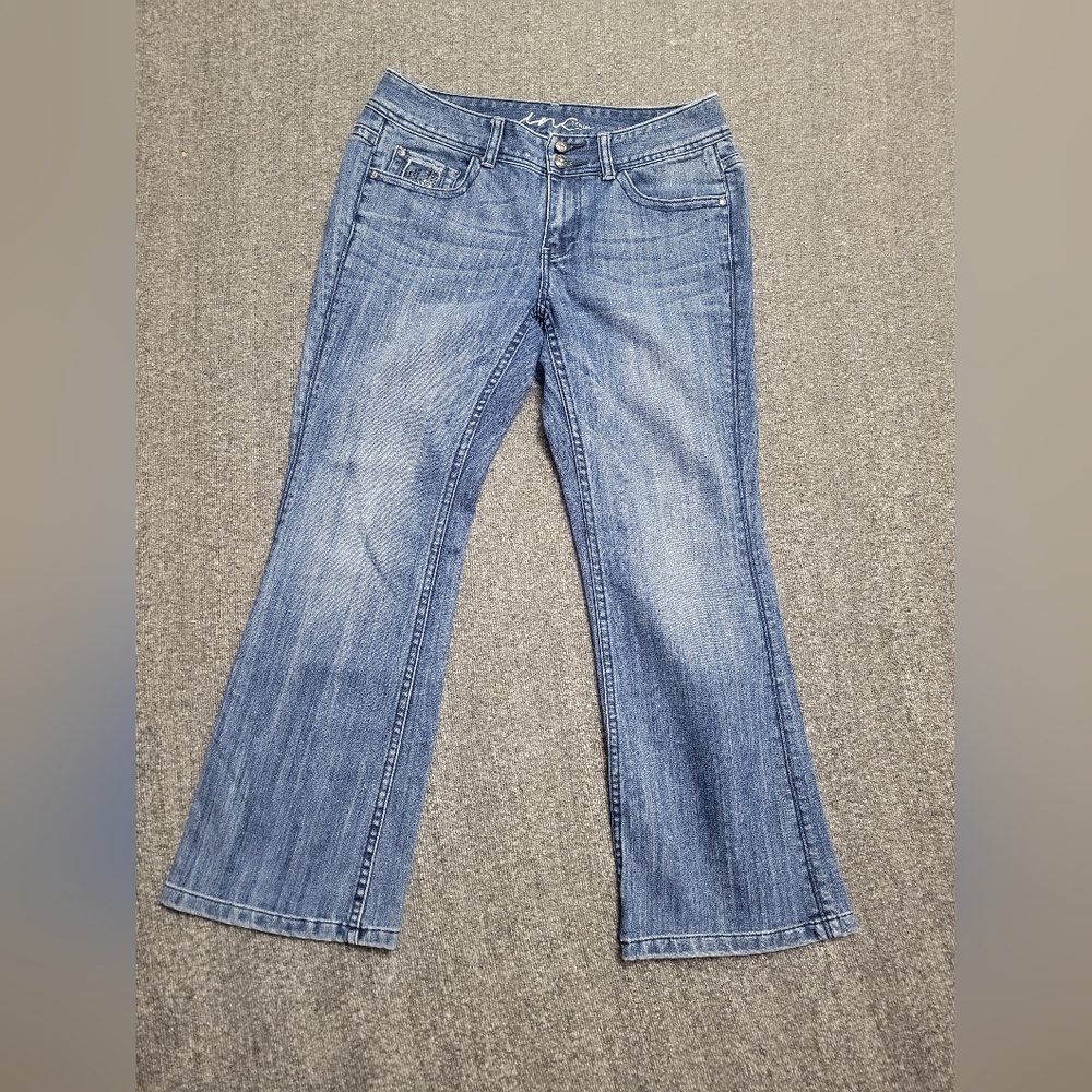 Y2K FLARE Vintage INK Women's Size 6P Short Length Boot Cut Wide Leg Denim Jeans